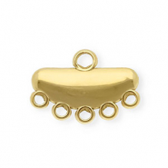 BY31® Componenti in acciaio inossidabile distanziatore semi-ovale con 6 anellini oro