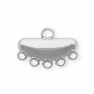 BY31® Componenti in acciaio inossidabile distanziatore semi-ovale con 6 anellini argento