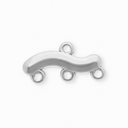BY31® Componenti in acciaio inossidabile distanziatore ondulato con 4 anellini argento