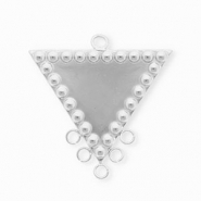 BY31® Componenti in acciaio inossidabile distanziatore triangolo con 6 anellini argento