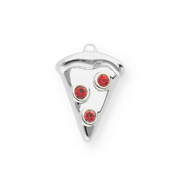 BY31&reg; Ciondoli in ottone Eco-brass punta di pizza argento-rosso