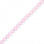 Perline sfaccettate tonde 4 mm rosa chiaro