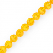 Perline sfaccettate tonde 10 mm arancione