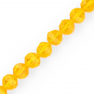 Perline sfaccettate tonde 12 mm arancione