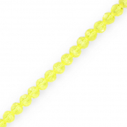 Perline sfaccettate tonde 6 mm giallo