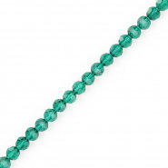 Perline sfaccettate tonde 4 mm verde ottanio