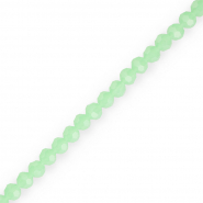 Perline sfaccettate tonde 4 mm verde menta