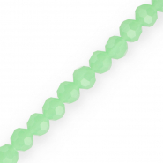 Perline sfaccettate tonde 8 mm verde menta