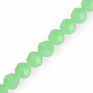 Perline sfaccettate tonde 10 mm verde menta