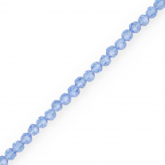 Perline sfaccettate tonde 4 mm blu cielo