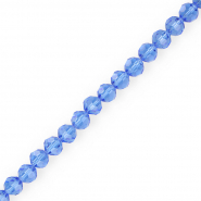 Perline sfaccettate tonde 6 mm blu cielo