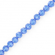 Perline sfaccettate tonde 8 mm blu cielo