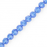 Perline sfaccettate tonde 10 mm blu cielo