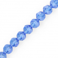Perline sfaccettate tonde 12 mm blu cielo