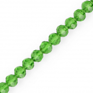 Perline sfaccettate tonde 8 mm verde erba