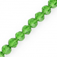 Perline sfaccettate tonde 12 mm verde erba