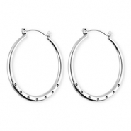 BY31® Componenti in acciaio inossidabile orecchini con 7 anellini argento