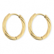 BY31® Orecchini in acciaio inossidabil a cerchio spirale oro