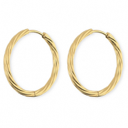 BY31® Orecchini in acciaio inossidabil a cerchio spirale oro