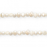Perle di acqua dolce imperfette pepita 6-8mm bianco naturale
