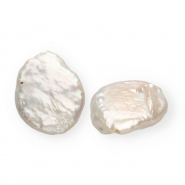 Perle di acqua dolce imperfette irregolare tonda bianco naturale