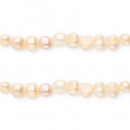 Perle di acqua dolce imperfette rotonde 7-9mm rosa pesca