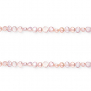 Perle di acqua dolce imperfette pepita 4-5mm rosa lilla