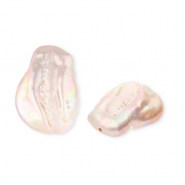 Perle di acqua dolce imperfette rosa naturale