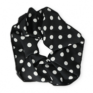 Elastici per capelli a pois XL nero-bianco