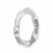Ciondoli accattivanti / distanziatore ovale Argento