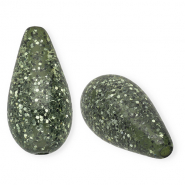 Perline Polaris Elements a forma di goccia Paipolas verde oliva