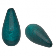 Perline Super Polaris Elements goccia lucida verde ottanio