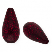 Perline Polaris Elements a forma di goccia Paipolas vino rosso bacca