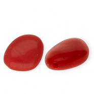 Perline in acrilico irregolare rosso-bianco marmo