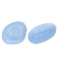 Perline in acrilico irregolare blu chiaro-bianco marmo