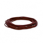 Pelle 2mm tubolare bordeaux scuro