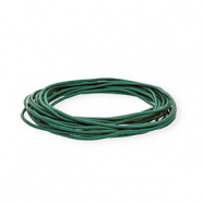 Pelle 2mm tubolare verde ottanio scuro