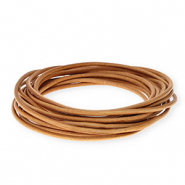 Pelle 3mm tubolare marrone chiaro
