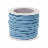 Similpelle scamosciata piatta 3 mm blu