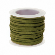 Similpelle scamosciata piatta 3 mm verde oliva