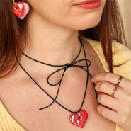 Set di ispirazione Idee creative per San Valentino con perline di ceramica greca DQ cuore