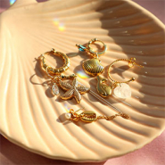 Set di ispirazione Crea gioielli con ciondoli in acciaio inossidabile vita marina