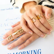 Set di ispirazione Lasciati ispirare con anelli in acciaio inossidabile