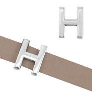 Passante di metallo DQ Ø10,3x2,3 mm a forma di lettera H argento antico (privo di nichel)