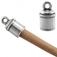 Perline di metallo DQ color argento antico Terminali di metallo DQ color argento antico