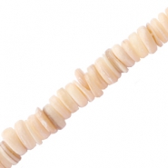 Perline di conchiglia base 6mm rondella beige