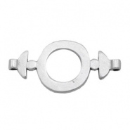 Ciondoli di metallo TQ distanziatore a forma di anello 30 mm argento antico