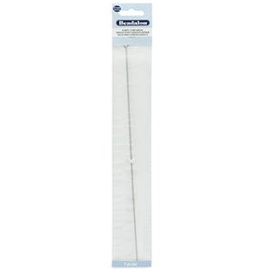 Beadalon ago infilaperle 27cm / &Oslash;0.78mm per filo elastico argento