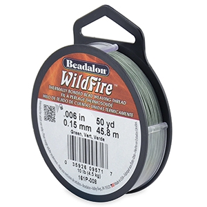 Beadalon filo Wildfire diametro 0.15mm verde