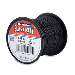 Beadalon filo infilaperle elastico diametro 0.8mm 100 metri nero